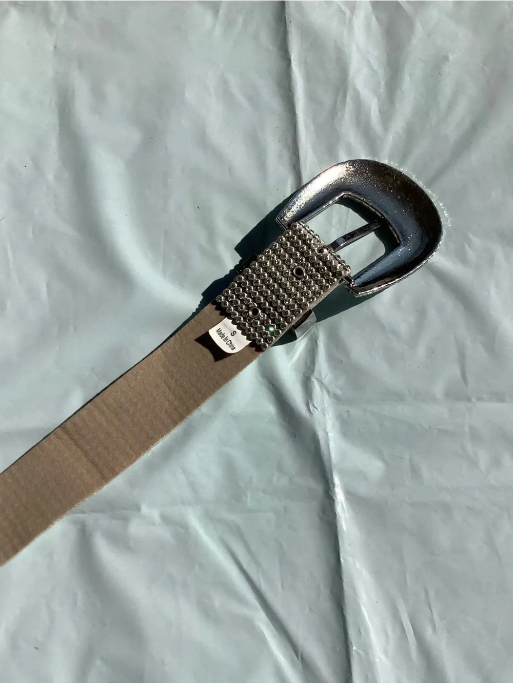 Crystal-Embellished Silver Women's Belt - Elegant Sparkle
